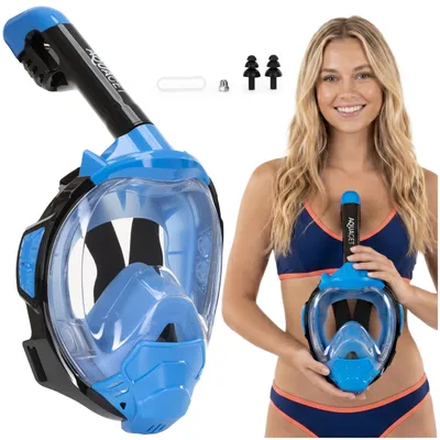Productafbeelding van Snorkelmasker - Duikmasker - Duikbril - Snorkel - Face Masker - L-XL
