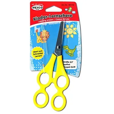 Produktbild von Lernschere mit Klingenlineal - gelb,