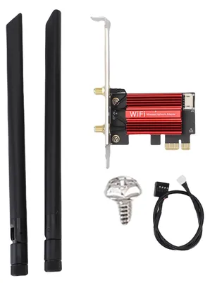 Zdjęcie produktu dla Karta WiFi 6E PCIe 4200 Mb/s 2,4 GHz 5 GHz 6 GHz Trzypasmowy adapter do komputerów stacjonarnych