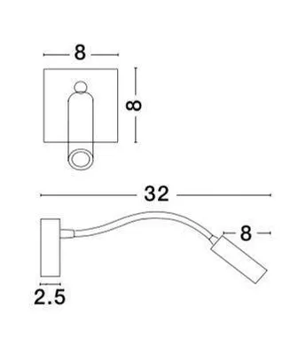 Immagine prodotto di Lampada da lettura LED a parete Madison, variante: 3 W LED, cromo
