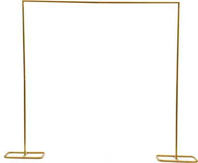 Image de 2 x 2,1m arc de mariage fer ballon fleurs arc stand accessoires de fond anniversaire fête en plein air décoration de mariage européen dans le style romantique (or)