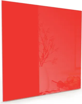 Produktbild von Küchenrückwand Spritzschutz Glas mit Motiv Roter Hintergrund I 40 x 40 cm