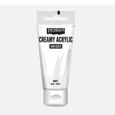 Produktbild von PENTART Cremiger Acryl-Seidenglanz, 60 ml, Weiß