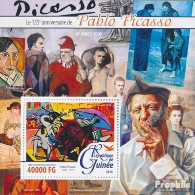 Produktbild von Briefmarken Guinea 2016 Mi Block 2606 (kompl. Ausgabe) postfrisch Pablo Picasso