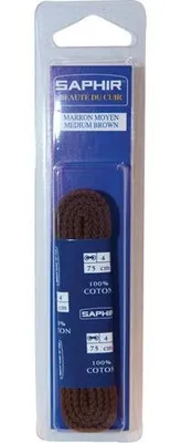 Produktbild von Schnürsenkel Cordelets 75cm Braun Mittel 1 Paar - Saphir