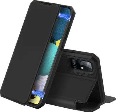 Produktbild von DUX DUCIS für Samsung A21S/A51 5G Magnet Handy Halter Leder Case mit Karten Slot black_Samsung A51