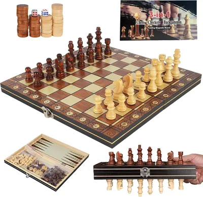 Imagen del producto de Juego de ajedrez magnético plegable, de 29 x 29 cm, con estuche de almacenamiento, ideal para la familia y el tiempo libre