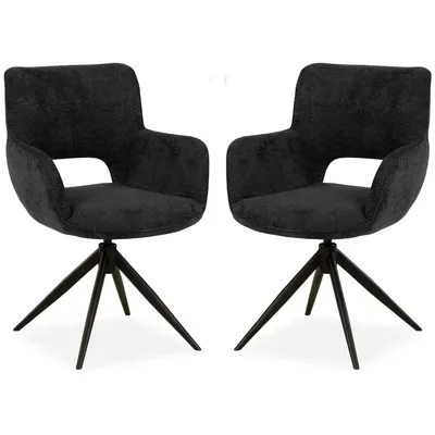 Imagen del producto de Silla para comedor MX Sofa Darwin - Color antracita (juego de 2 unidades)