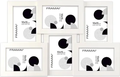 Produktbild von Multirama Weiß MULTI HEN 1 Bilderrahmen – Galerie für 6 Fotos