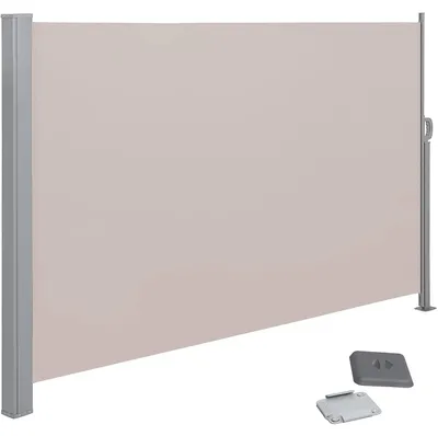 Produktbild von Sichtschutz-Seitenmarkise, Sonnenschutz für Balkon/Terrasse, Taupe/Grau, 160 x 300 cm