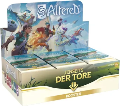 Produktbild von Altered TCG - JENSEITS DER TORE - DISPLAY - Komplett neues Sammelkartenspiel - mit 36 Boostern - DEUTSCH + Heartforcards® Versandschutz