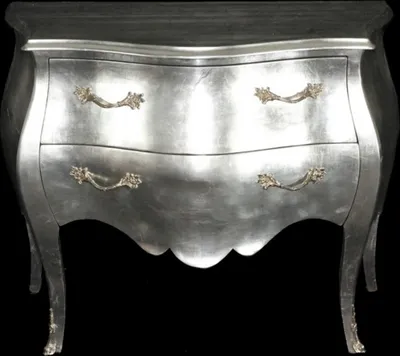 Immagine prodotto di Casa Padrino Cassettiera barocca argento - Mobili barocchi fatti a mano