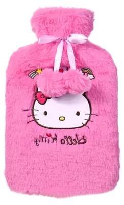 Produktbild von Hello Kitty Wärmflasche mit Kunstpelzbezug