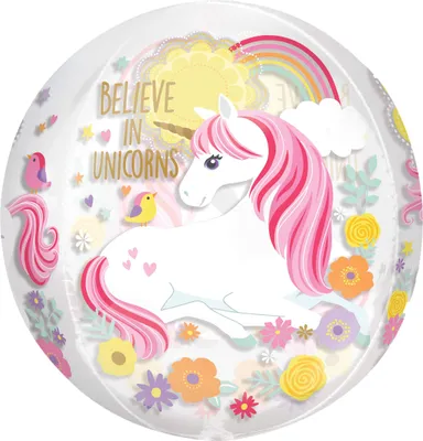 Produktbild von Orbz Folienballon Believe in Unicorns