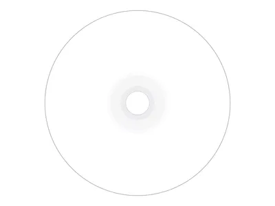 A top-down view of a blank CD-R disc on a white background.