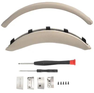 Produktbild von INF Kopfbügelpolster für Sony WH-1000XM4 Lammleder Memory Foam 12cmx4cm Gold