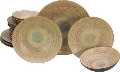 Produktbild von CreaTable, 24856, Neapel Sand, Tellerset 16-tlg, Steinzeug