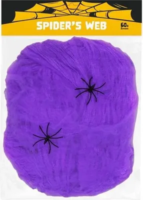 Produktbild von Lila Spinnennetzdeko 60g – Gruselige Halloween Atmosphäre