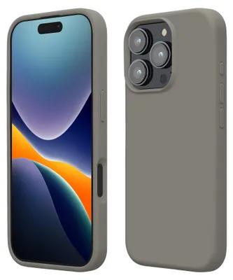 Produktbild von kwmobile Handyhülle für iPhone 16 Pro Hülle, für iPhone 16 Pro Case - Hülle Silikon - kabelloses Laden - Stone Dust