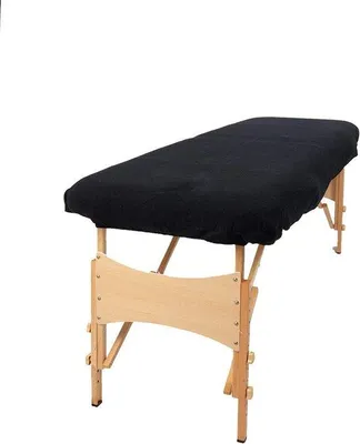 Productafbeelding van Famanu beschermhoes voor massagetafels, geschikt voor salons en spa's - zwart, zonder opening voor het gezicht