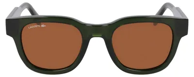 Zdjęcie produktu dla Okulary przeciwsłoneczne Lacoste L6023S w kolorze khaki 49/21/145 – model uni