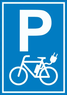Produktbild von Parkplatz E-Bike Elektrorad Aufkleber A9 (37x52mm)