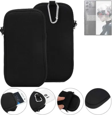 Produktbild von K-S-Trade Neopren-Hülle Handyhülle kompatibel mit Nubia Redmagic 9 Pro Schutzhülle Neoprenhülle Sleeve Schutz-Hülle Gürtel Tasche Case Holster