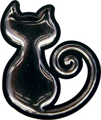 Produktbild von Hermann Schütz 3D-Chrome-Sticker Katze 45x35mm
