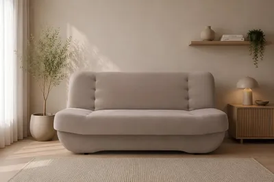Produktbild von MOEBLO Schlafsofa PAFOS – Sofa Kippsofa Klappsofa Click-Clack Couch mit Bettkasten und Schlaffunktion (BxHxT): 192x90x87 cm (SORO 13 - Beige)