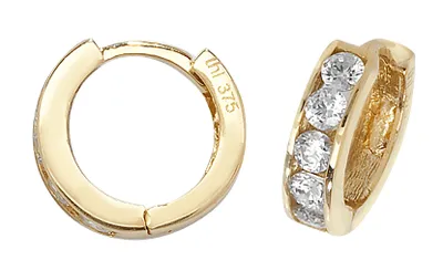 Produktbild von 9 Karat (375) Gold Damen - Ohrklemme mit Zirkonia - 7mm*3mm; TRS1813