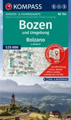 Produktbild von KOMPASS Wanderkarte 154 Bozen und Umgebung / Bolzano e dintorni 1:25.000