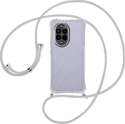 Produktbild von Handykette Backcover-Schutzhülle mit Band (Metall silberfarben) für Huawei Nova 13 Pro 5G - silbergrau