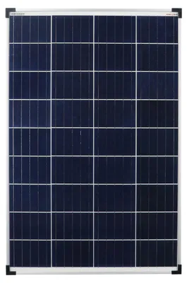 Obrázok produktu pre Solárny panel, polykryštalický - výkon 100 W - rozmery 1006 x 664 x 35 mm - hmotnosť 7,5 kg - vhodný pre karavany a lode