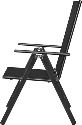 Produktbild von Cloris DesignMöbel Gartenstühle - Schwarz Gartenstühle Klappbar 2er-set Aluminium und Textilene Schwarz Schlichtes3184838
