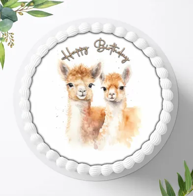 Produktbild von Für die Geburtstags Torte ein Tortenaufleger, Zuckerbild mit dem Motiv: Dschungeltiere, Essbares Foto für Torten, Fondant, Ø 20cm, 1495z