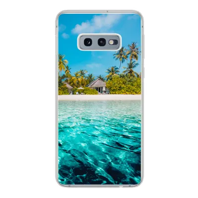 Produktbild von MuchoWow® Handyhülle Schutzhülle Hülle für Samsung Galaxy S10e Strand - Palmen - Meer Silikon Softcase Handy Hülle - Handy