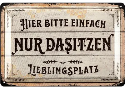 Produktbild von LANOLU Schild Lieblingsplatz Outdoor, LIEBLINGSPLATZ Schild Garten, Deko Garten Vintage Schilder, Chill Lounge Gartendeko aus Metall 20x30cm