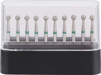 Obrázok produktu pre 10ks zubné nerezovej ocele 1,6 mm okrúhla rukoväť zubné diamantové vrtáky