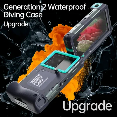 Produktbild von Tauchtelefon-Schutzhuelle, kompatibel mit iPhone Samsung, 15 m, professionelle wasserdichte Huelle fuer Unterwasser-Schnorcheln, Foto- und Videoaufnahmen