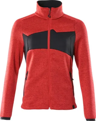 Produktbild von Mascot ACCELERATE Strickpullover mit Reißverschluss, Damenpassform 18155 Gr. XS verkehrsrot/schwarz