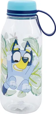 Produktbild von Trinkflasche Pit Bluey 460 ml für Kinder, BPA-frei, mit Deckel und Halter