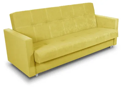 Produktbild von Schlafsofa Dave - Sofa mit Schlaffunktion und Bettkasten, Bett, Bettsofa, Schlafcouch (Gelb (Suedine 78))