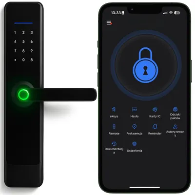 Produktbild von Elektronischer Türgriff E908F 60/68 TTLock Schwarz