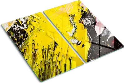 Obrázek produktu pro Kryt varné desky – Kryt na indukční desku – Ochranná skleněná deska – 2x30x52 cm– Skleněné ochranné desky na sporák –Tvrzené sklo –Abstraktní textura