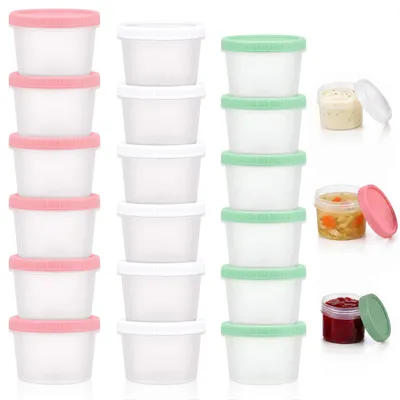 18 Gefrierdosen 3 Größen 120/160/200 ml BPA-frei stapelbar