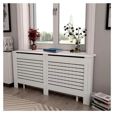 Produktbild von Heizkörperverkleidungen 2 Stück, Weiß 172×19×81,5 cm aus MDF