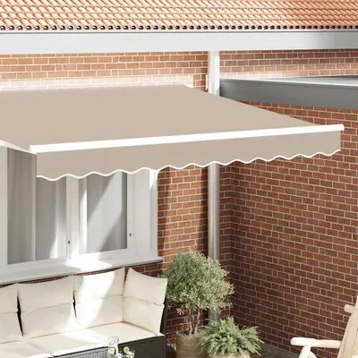 Image de vidaXL Jupe de store de rechange, beige, 3 m, polyester