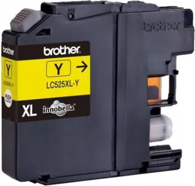 Zdjęcie produktu dla Brother LC525XL-Y, Ekstra (Super) Wysoka wydajność, Żółty, Tusz na bazie pigmentu, 1300 stron(y)