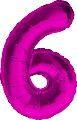 Produktbild von Oblique Unique 1x Folien Luftballon mit Zahl 6 Kinder Geburtstag Jubiläum Silvester Party Deko Ballon pink