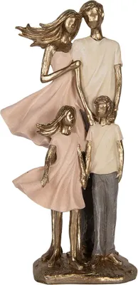 Image de Clayre & Eef Figurine de décoration 17x11x35 cm Plastique doré